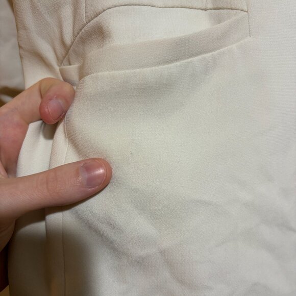 Cinq a Sept Khloe Crepe 3/4-Sleeve Blazer White - Picture 7 of 16